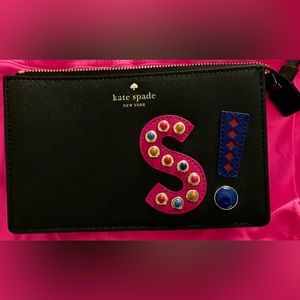 Kate Spade ♠️ Hartley Lane initial "S" Wristlet NWOT